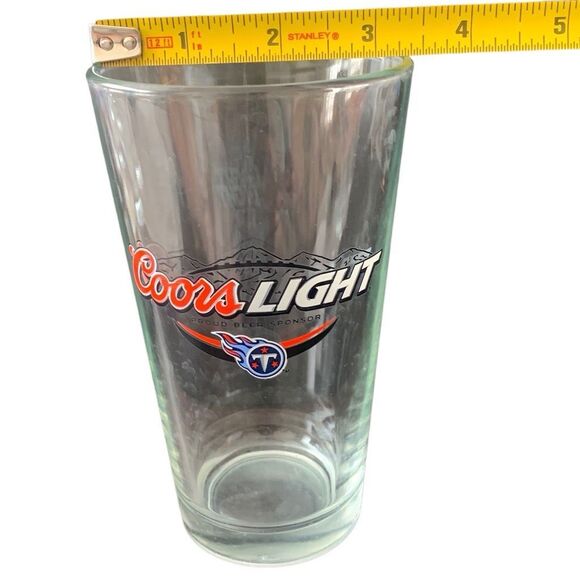 Pre Owned Coors Light Tennessee Titans NFL Football Beer Glass Support Your Team - Picture 13 of 13
